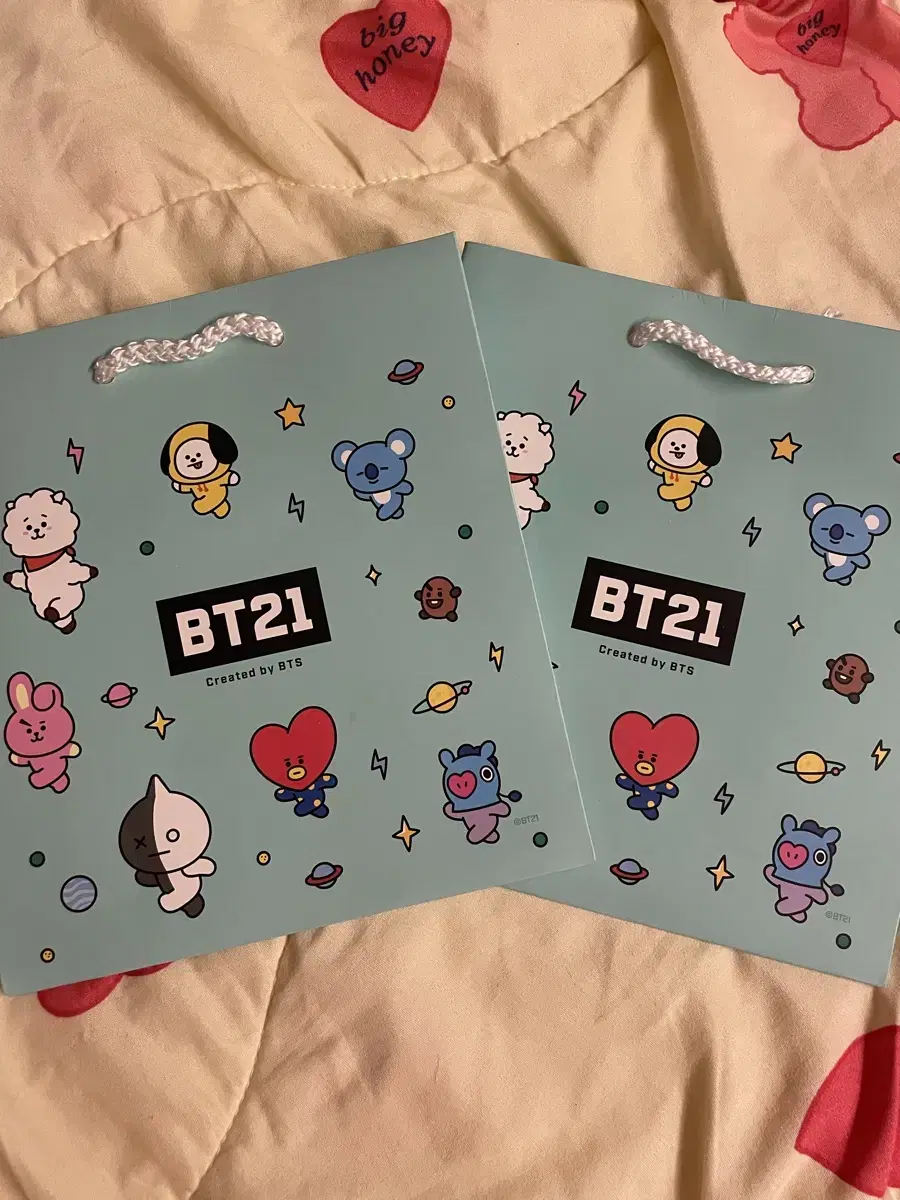 BTS BT21 쇼핑백 2개 일괄